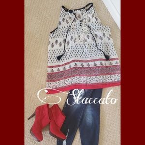Staccato Sleeveless Blouse